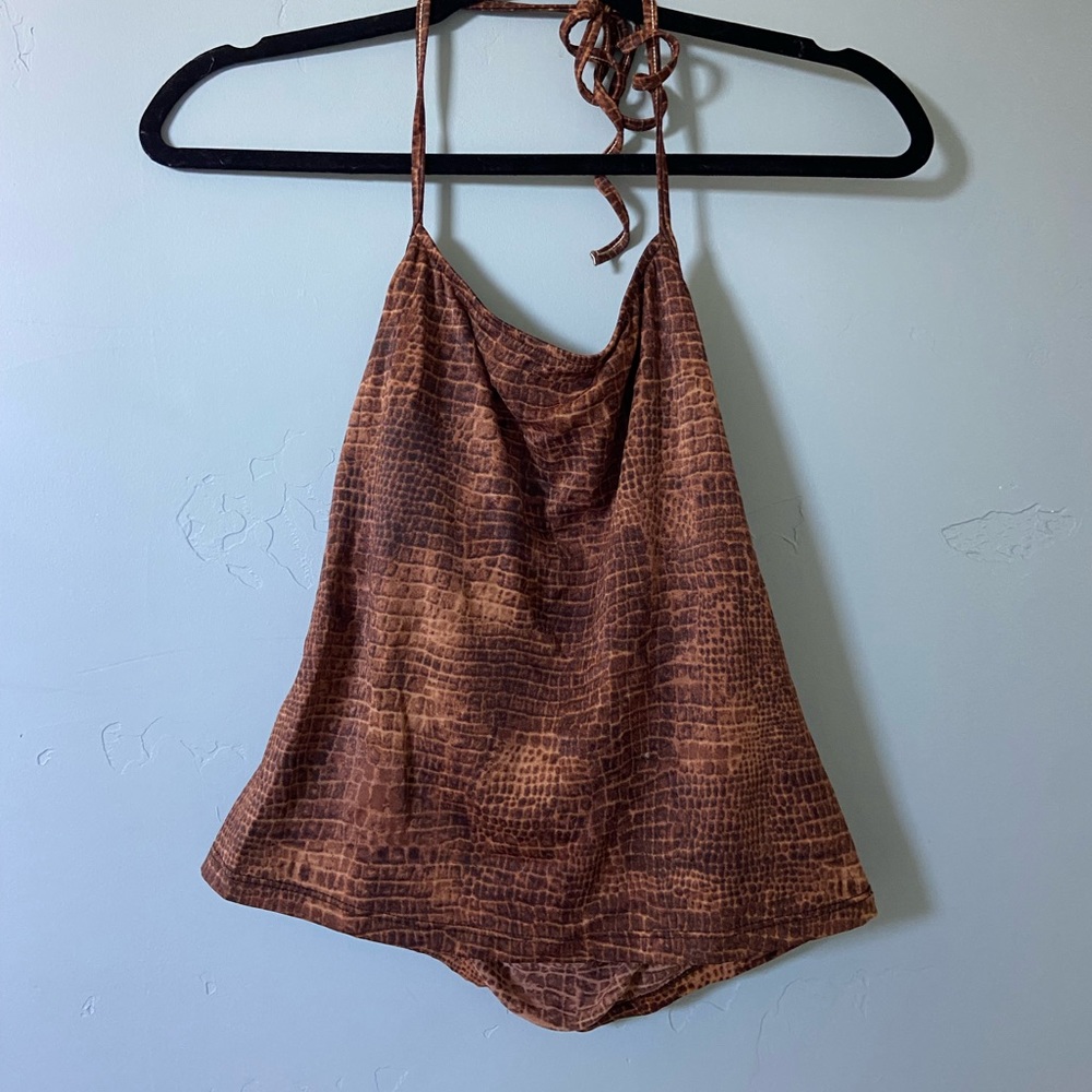 Animal , Giraffe print halter top